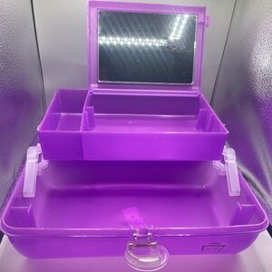 Vintage Purple Sparkle Caboodle Cosmetic Case